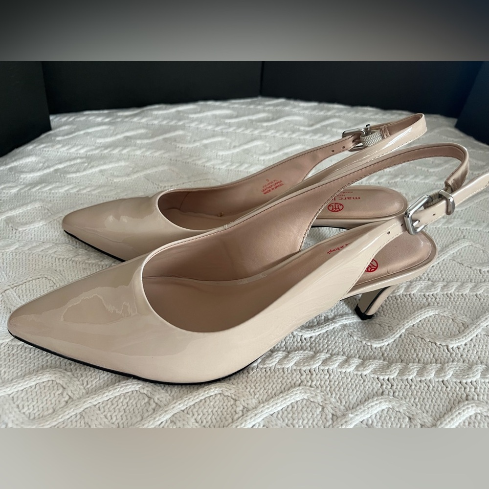 Marc Joseph New York Beige Juliana Place Slingback Pumps Heels Women’s Size 9 - Picture 11 of 15